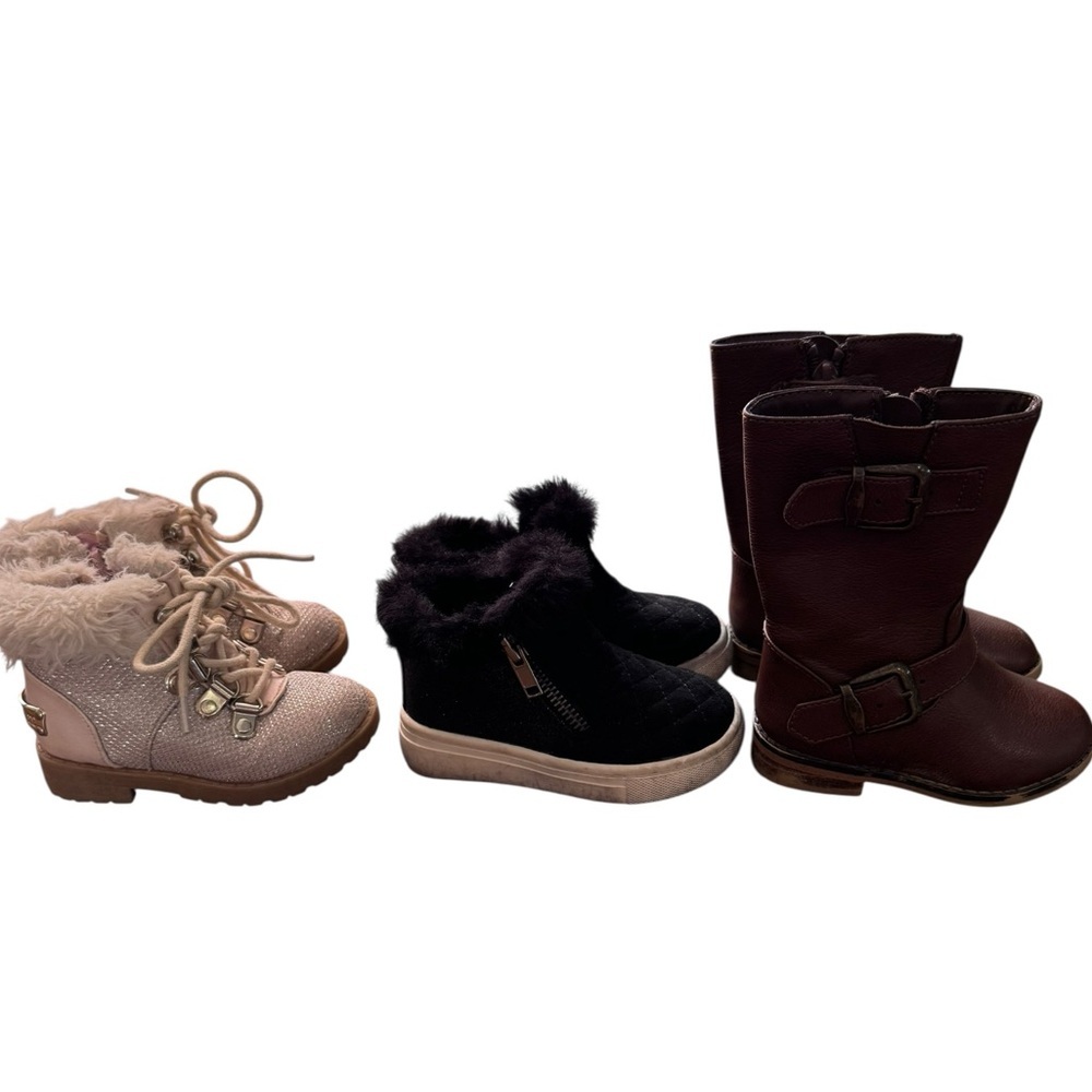 Toddler Girl Winter Boot Bundle of 3 pairs- Size 5 Juicy Couture, Cat & Jack - Picture 2 of 10